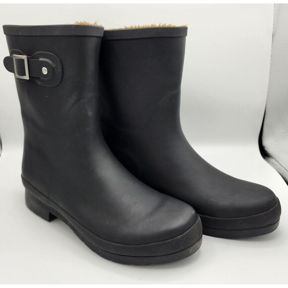 CHOOKA Delridge WOMEN'S SZ 9 Black Rain Boot - Waterproof - Mid-Height PREOWNED - Picture 2 of 13